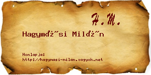 Hagymási Milán névjegykártya