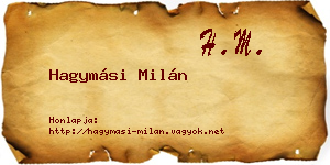 Hagymási Milán névjegykártya